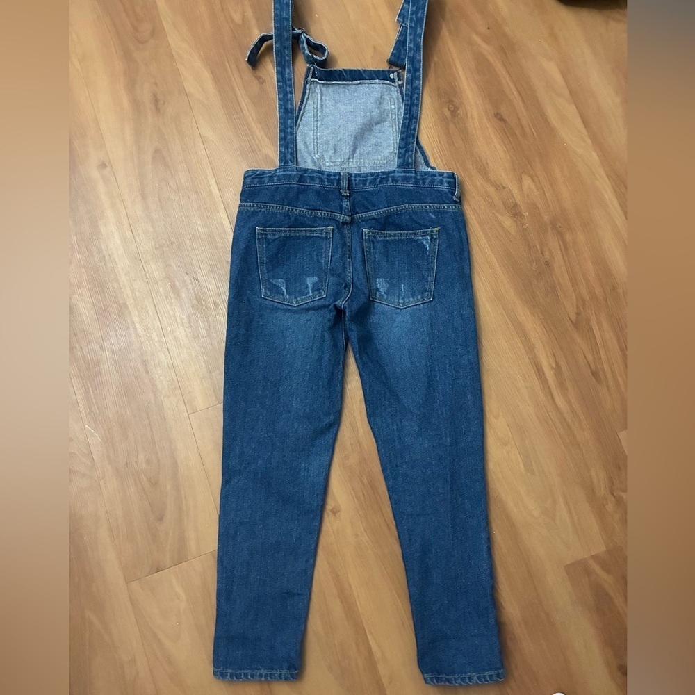 Wednesday Urban Casual Blue Denim Overalls 100% Cotton Size S - Picture 2 of 5